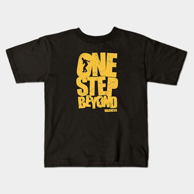 Madness - Vintage Distressed Yellow Kids T-Shirt by Skate Merch